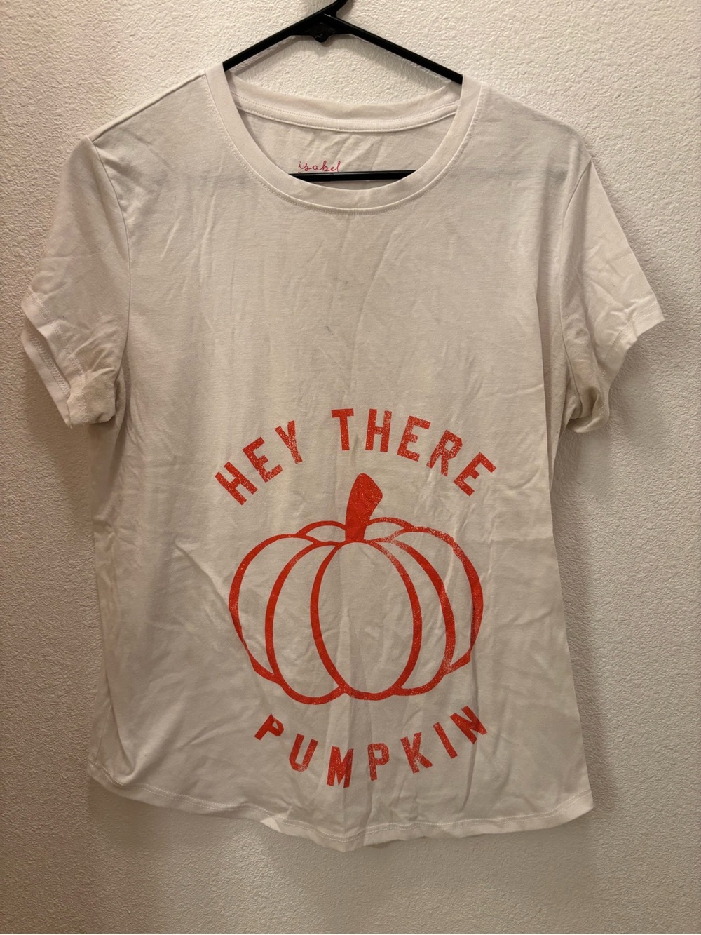 Isabel Maternity by Ingrid & Isabel White Tee with Pumpkin